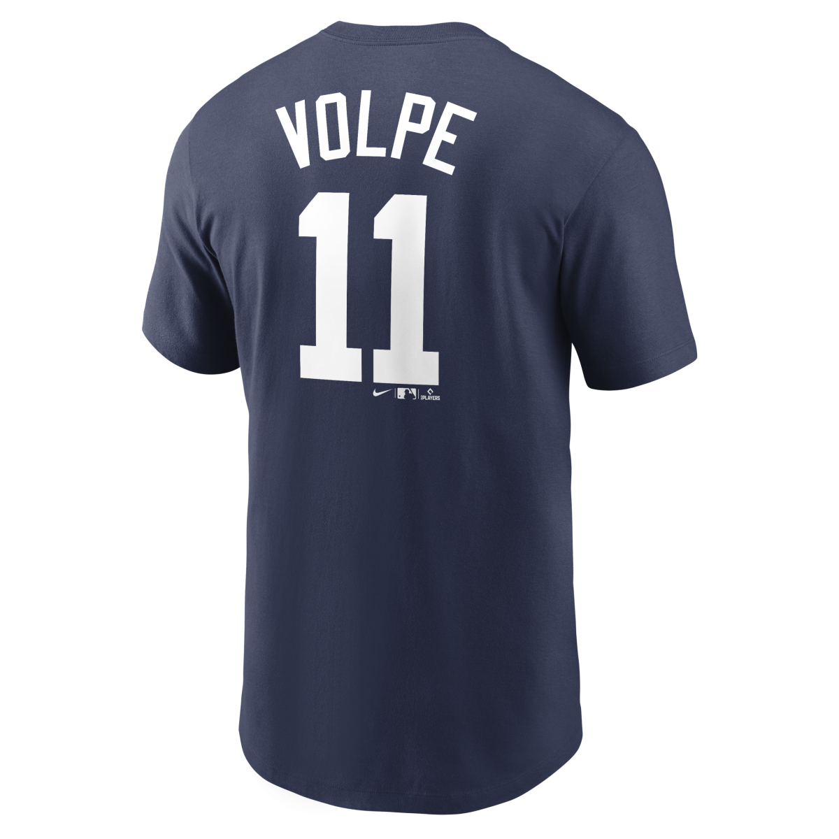 NY YANKEES VOLPE # 11 NIKE NAVY NAME & NUMBER MEN’S T-SHIRT - Image 3