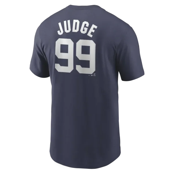 NY YANKEES JUDGE #99 NIKE NAVY NAME & NUMBER MEN’S T-SHIRT