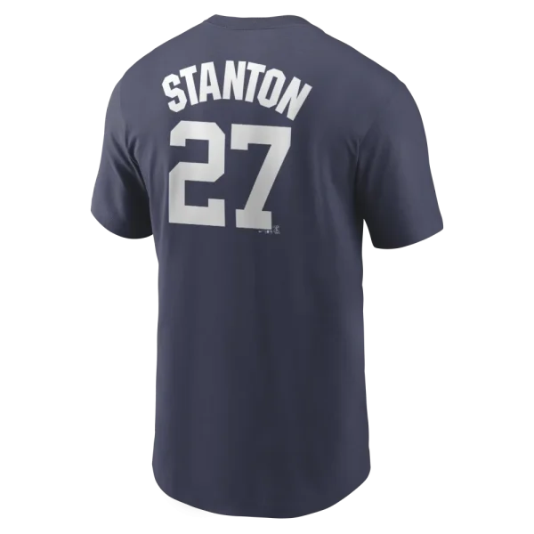 NY Yankees  STANTON # 27 Nike Navy Name & Number  Men's T-Shirt