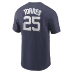 NY Yankees TORRES #25  Nike Navy Name & Number  Men's T-Shirt