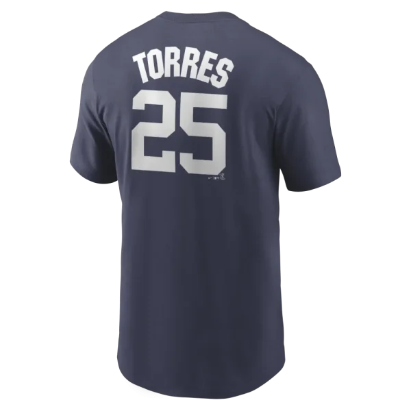 NY Yankees TORRES #25  Nike Navy Name & Number  Men's T-Shirt