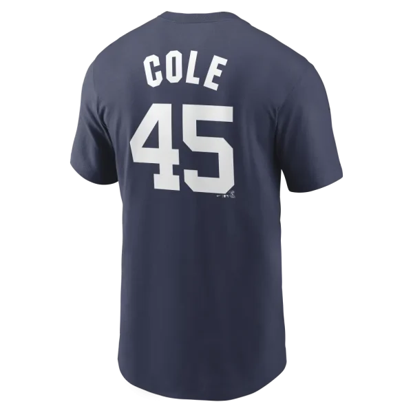 NY Yankees  COLE#45  Nike Navy Name & Number  Men's T-Shirt