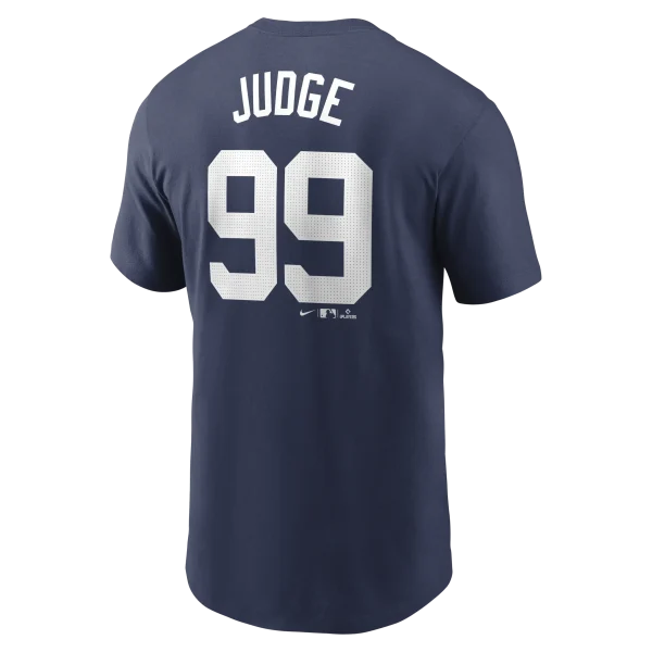 NY YANKEES NIKE Aaron Judge #99 Nike Navy Home Player Name & Number T-Shirt