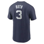 NY YANKEES RUTH #3 NIKE NAVY NAME & NUMBER MEN’S T-SHIRT