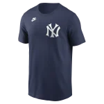 NY YANKEES NIKE D JETER #2 Nike Navy Home Player Name & Number T-Shirt - Image 4