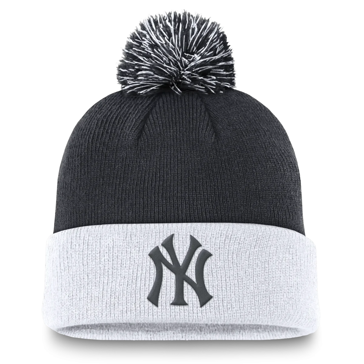 NY YANKEES NIKE PEAK STANDARD CUFF POM BEANIE - Image 1