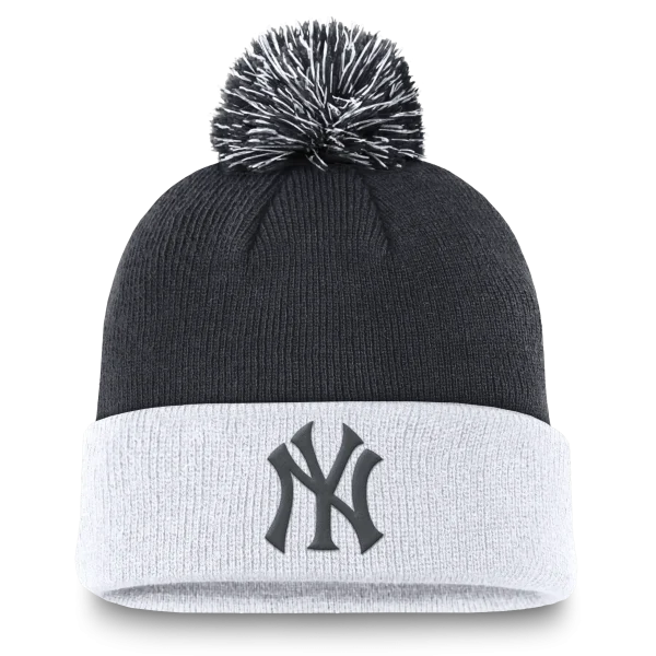 NY YANKEES NIKE PEAK STANDARD CUFF POM BEANIE
