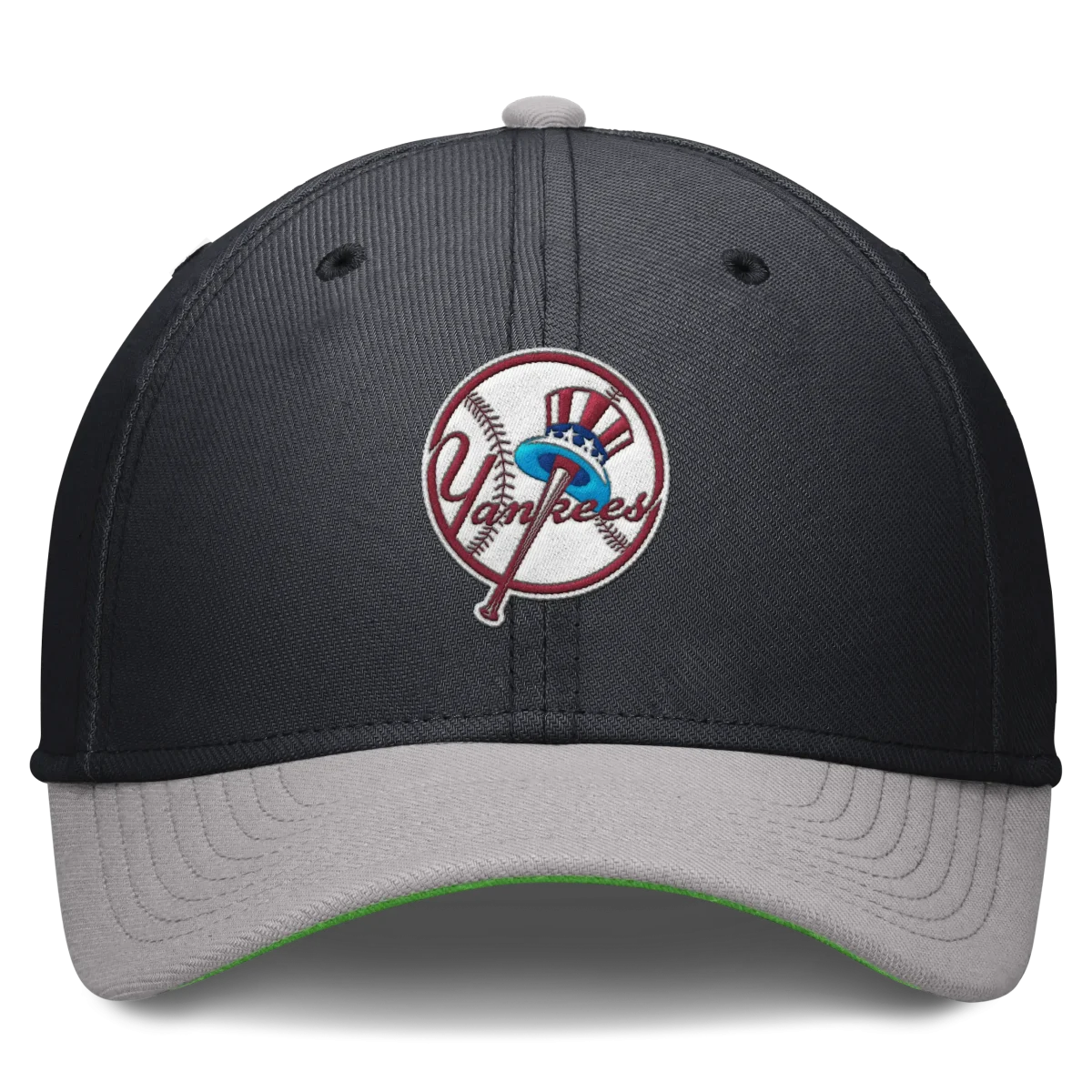 NYY Nike Cooperstown Collection Rewind Swoosh flex Performance Hat - Navy/Gray - Image 1
