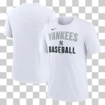 NEW YORK YANKEES MENS NIKE MLB LOG WHITE TEE - Image 2