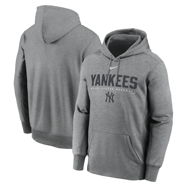 NY YANKEES Men's Nike Therma Fleece Hood GRAY