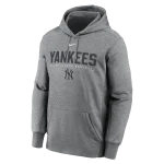 NY YANKEES Men's Nike ThermaL Fleece Hood GRAY - Image 2
