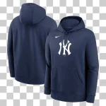NY Yankees Nike Navy Logo Club Fleece Pullover Hoodie