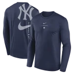 NY YANKEES Men's Nike Large Swoosh Back Legend Tee LONG SLEEVE