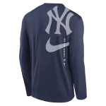NY YANKEES Men's Nike Large Swoosh Back Legend Tee LONG SLEEVE - Image 2