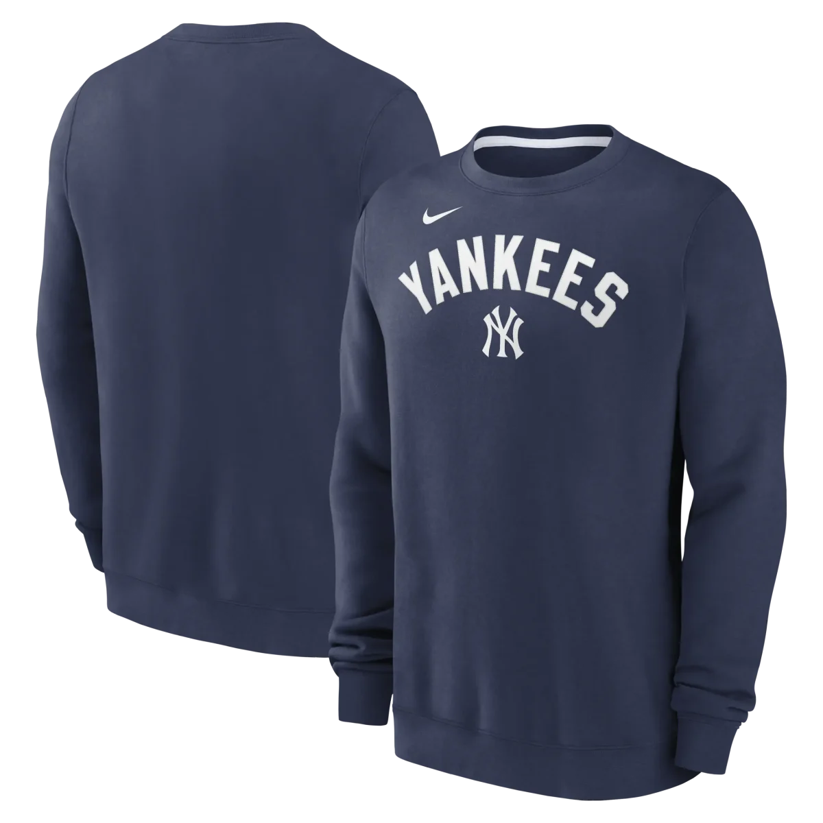 NY YANKEES Men's Nike Classic Twill Crewneck Fleece - Image 1