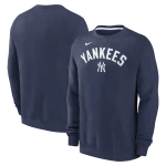 NY YANKEES Men's Nike Classic Twill Crewneck Fleece