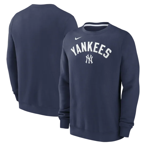 NY YANKEES Men's Nike Classic Twill Crewneck Fleece
