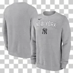 NY YANKEES MEN'S NIKE THROWBACK CREWNECK GRAY