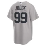 NY YANKEES NIKE REPLICA JERASY GRAY ROAD PLAYER NAME & NUMBERS A JUDGE #99 THE NEW STYLE - Image 2