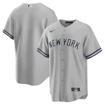 NY Yankees Nike GRAY ROAD Blank Replica Jersey