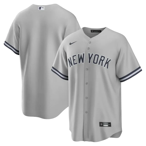 NY Yankees Nike GRAY ROAD Blank Replica Jersey