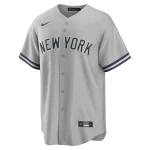 NY Yankees Nike GRAY ROAD Blank Replica Jersey - Image 3