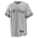 NY Yankees A Judge# 99  Nike GRAY ROAD Replica Player Name Jersey - Image 2