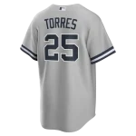 NY Yankees  Nike TORRES # 25 GRAY ROAD  Replica JERSEY NAME & NUMBERS - Image 2