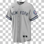 New York Yankees D JETER # 2 NAME AND NUMBERS Nike Gray Road Replica Jersey 2020 HALL OF FAME  PATCH IN THE LEFT SLEEVE - Image 2
