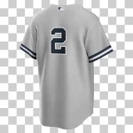 NY YANKEES D JETER # 2NIKE GRAY ROAD REPLICA JERSEY PLAYER NUMBERS ONLY - Image 2