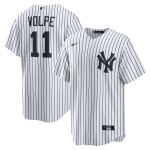 NY YANKEES NIKE VOLPE # 11 WHITE HOME REPLICA JERSEY NAME & NUMBERS