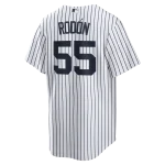 NY YANKEES NIKE RODON # 55 WHITE HOME REPLICA JERSEY NAME & NUMBERS - Image 3