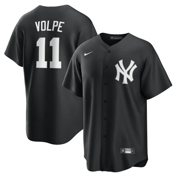 NY YANKEES A Volpe #11 NIKE BLACK REPLICA PLAYER NAME JERSEY