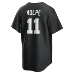 NY YANKEES A Volpe #11 NIKE BLACK REPLICA PLAYER NAME JERSEY - Image 2