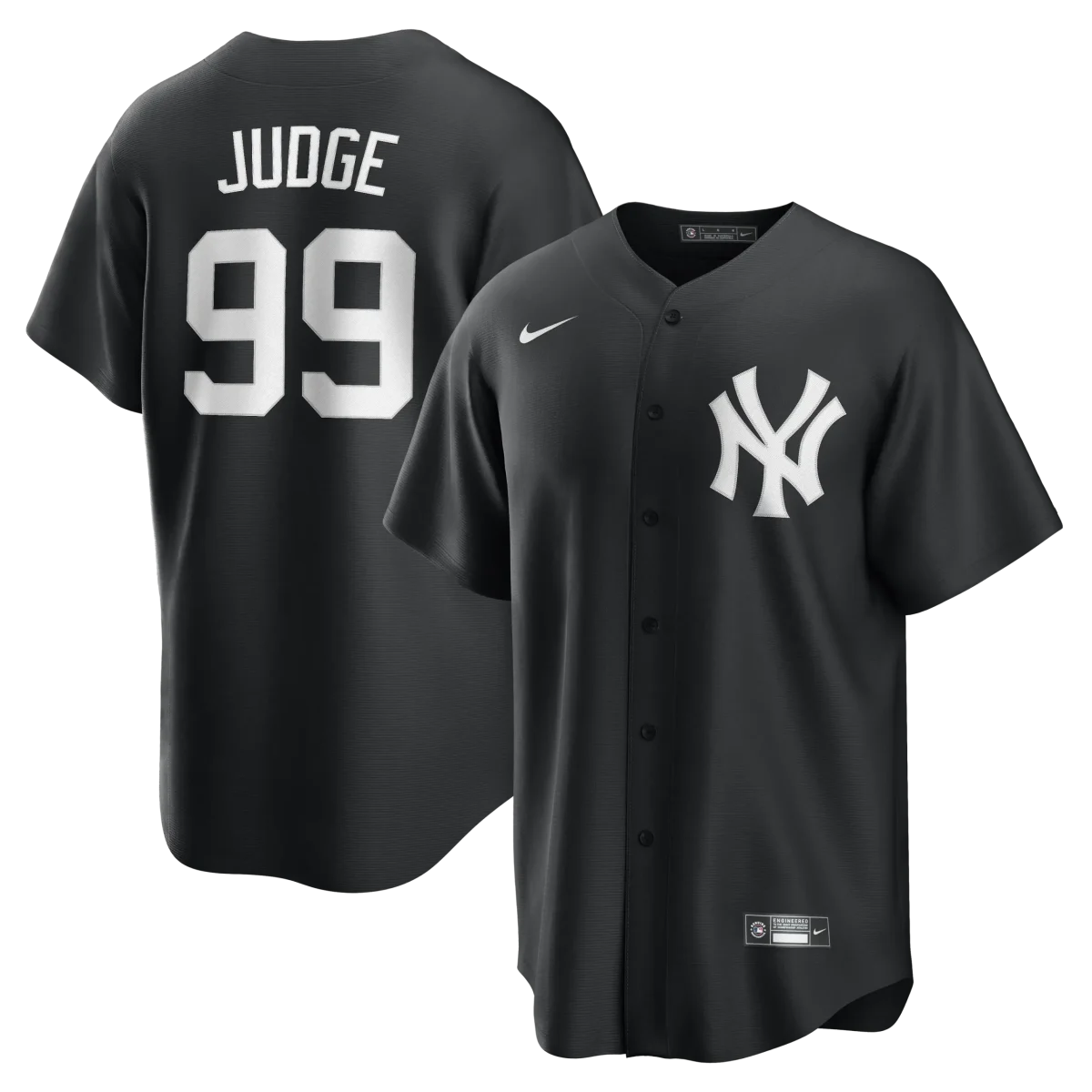 NY YANKEES A JUDGE# 99 NIKE BLACK REPLICA PLAYER NAME JERSEY - Image 1