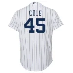 NY YANKEES G COLE # 45 HOME TWILL PLAYER FINISHED YOUTH JERSEY - Image 2
