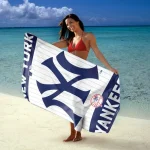 NEW YORK YANKEES FIBER BEACH TOWEL 9LB  30" X 60 - Image 2