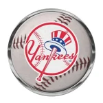 NEW YORK YANKEES CHROME METAL DOMED EMBLEM