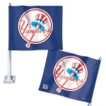 NY YANKEES / COOPERSTOWN CAR FLAG TWO SIDED GRAPHICS  11.75" X 14"