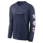 NY Yankees 1927-Men's Nike Cooperstown Knockout Longsleeve Cotton Tee - Image 3