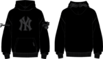 NY YANKEES BLACKOUT M DROP SHOULDER FLC PO HOODIE - Image 4