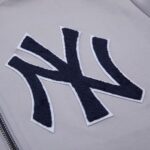 NY YANKEES MEN'S TRACK JACKET CLASSIC TRACK DARK GRAY - Image 6