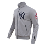 NY YANKEES MEN'S TRACK JACKET CLASSIC TRACK DARK GRAY - Image 3
