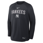 NY YANKEES NEW Nike Navy Authentic  DRI-FIT HEIGHTS LONG SLEEVE MEN’S THROWBACK CREWNECK 2026 - Image 2