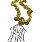 NY Yankees Gold Team Logo Fan Chain
