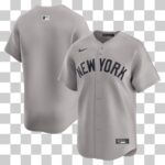 NY Yankees Gray Blank Nike Official Replica Jersey