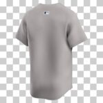 NY Yankees Gray Blank Nike Official Replica Jersey - Image 2
