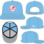 NY YANKEES NEW ERA 9FIFTY SNAPBACK SKY BLUE/ WITH TOP HAT LOGO