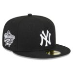 NY YANKEES BLACK 1998 BW WORLD SERIES PATCH AUTHENTIC COLLECTION 59FIFTY FITTED