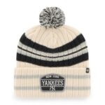 NEW YORK YANKEES NATURAL HONE PATCH 47 CUFF KNIT
